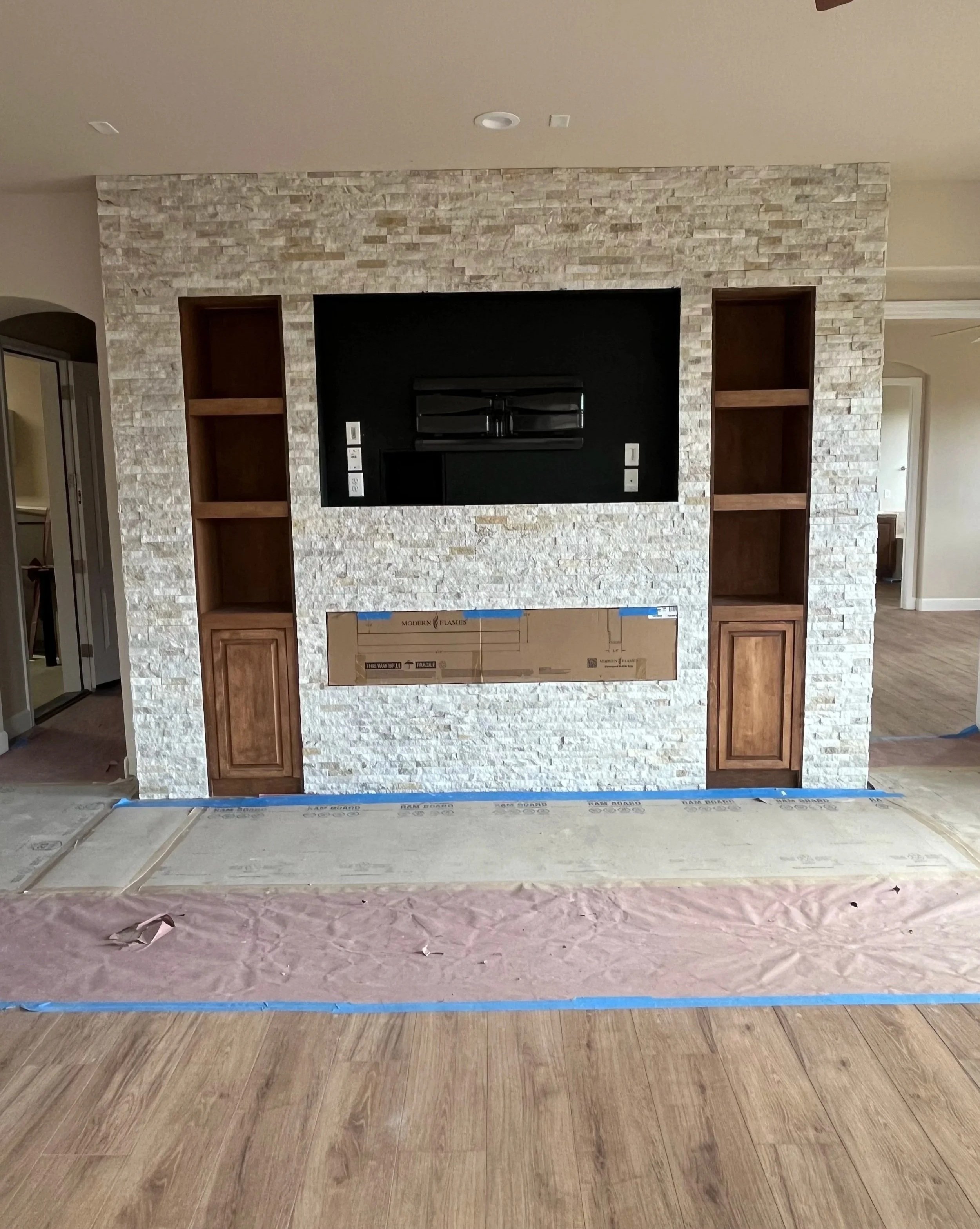 Architectural tile feature installed by Revive Tile Co.